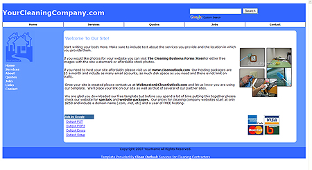 Download our cleaning service website template